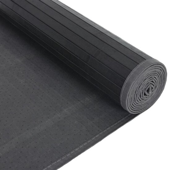 Vloerkleed Rechthoekig Bamboe 80 x 400 cm Grijs