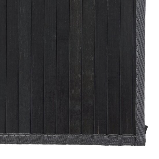 Vloerkleed Rechthoekig Bamboe 80 x 400 cm Grijs