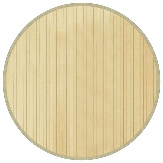 Vloerkleed Rond Bamboe lichtnaturel