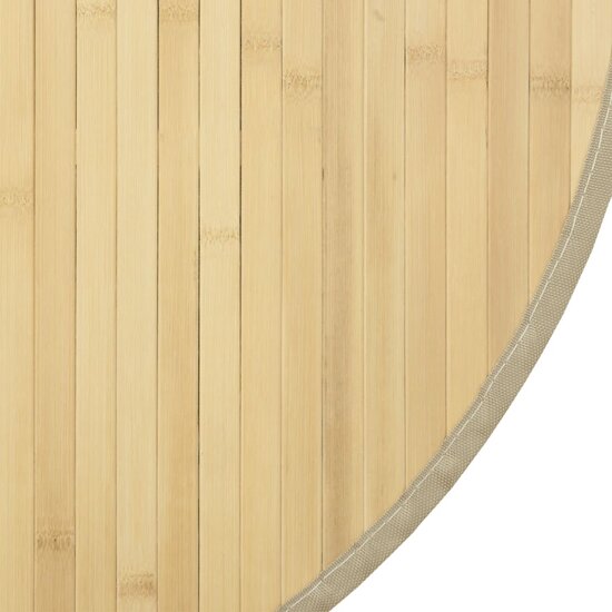 Vloerkleed Rond Bamboe lichtnaturel