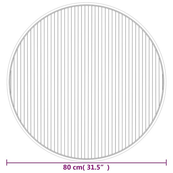 Vloerkleed Rond Bamboe lichtnaturel