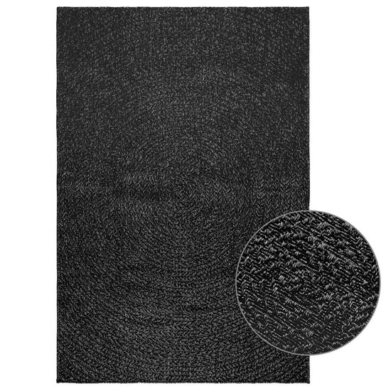 Vloerkleed Zizur Binnen En Buiten 120X170Cm Jute Look Antraciet 120 x 170 cm Rond