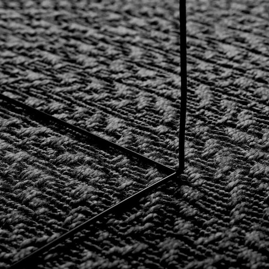 Vloerkleed Zizur Binnen En Buiten 120X170Cm Jute Look Antraciet 120 x 170 cm Rond