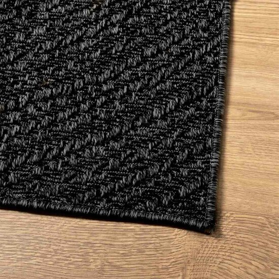 Vloerkleed Zizur Binnen En Buiten 120X170Cm Jute Look Antraciet 120 x 170 cm Rond
