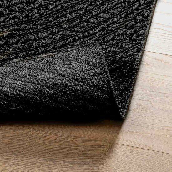 Vloerkleed Zizur Binnen En Buiten 120X170Cm Jute Look Antraciet 120 x 170 cm Rond
