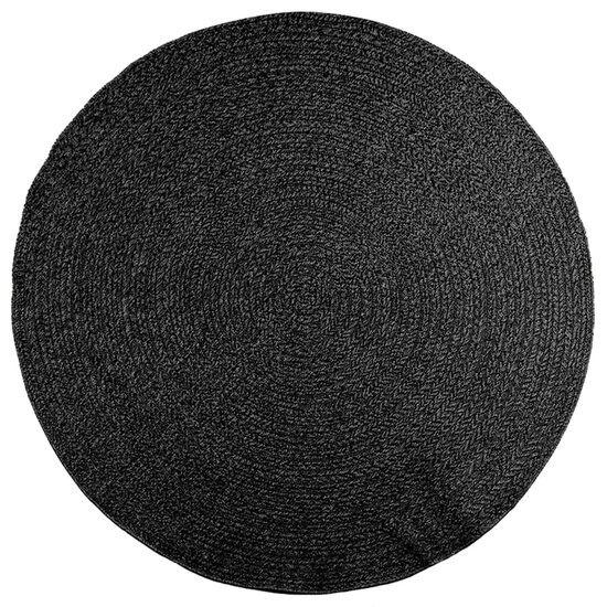 Vloerkleed Zizur Binnen En Buiten Jute Look Antraciet &Oslash; 200 cm Rond