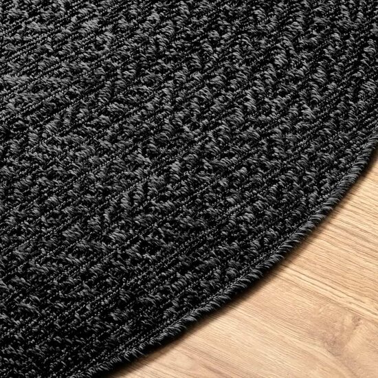 Vloerkleed Zizur Binnen En Buiten Jute Look Antraciet &Oslash; 200 cm Rond