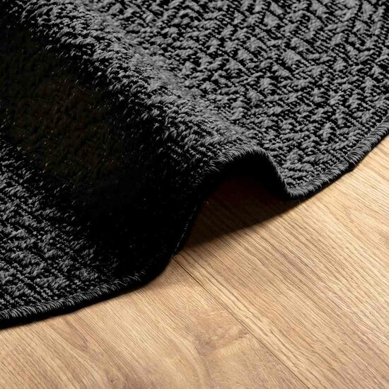 Vloerkleed Zizur Binnen En Buiten Jute Look Antraciet &Oslash; 200 cm Rond