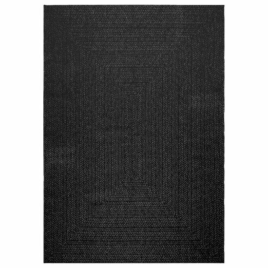 Vloerkleed Zizur Binnen En Buiten 160X230Cm Jute Look Antraciet 160 x 230 cm Rechthoekig
