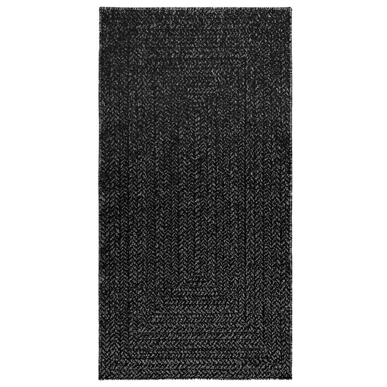 Vloerkleed Zizur Binnen En Buiten Jute Look Antraciet 80 x 150 cm Rechthoekig