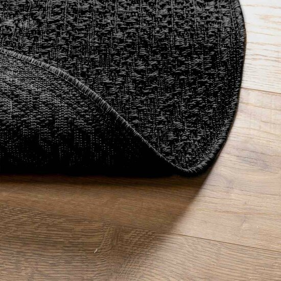 Vloerkleed Zizur Binnen En Buiten Jute Look Antraciet &Oslash; 120 cm Rond