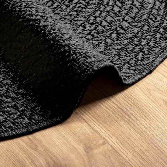 Vloerkleed Zizur Binnen En Buiten Jute Look Antraciet &Oslash; 120 cm Rond