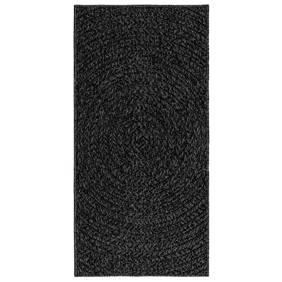 Vloerkleed Zizur Binnen En Buiten Jute Look Antraciet 60 x 110 cm Rond