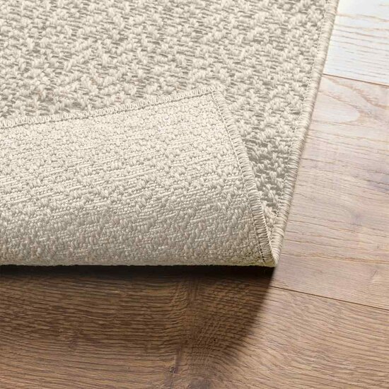 Vloerkleed Zizur Room Binnen En Buiten Jute Look Cr&egrave;me 140 x 200 cm Rechthoekig