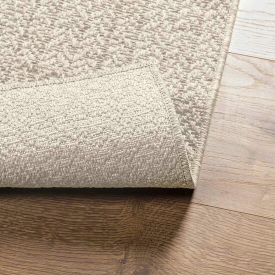 Vloerkleed Zizur Room Binnen En Buiten Jute Look Cr&egrave;me 80 x 150 cm Rechthoekig