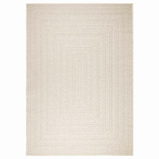 Vloerkleed ZIZUR room binnen en buiten 200x290 cm jute look