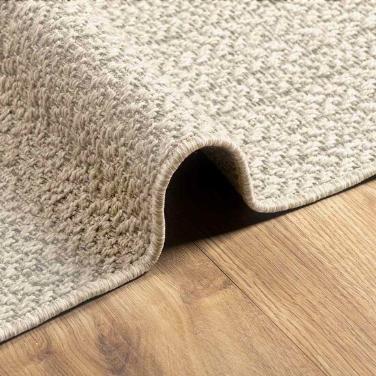 Vloerkleed Zizur Room Binnen En Buiten Jute Look Cr&egrave;me 120 x 170 cm Rechthoekig