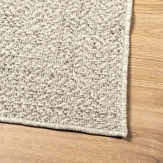 Vloerkleed Zizur Room Binnen En Buiten Jute Look Cr&egrave;me 120 x 170 cm Rechthoekig
