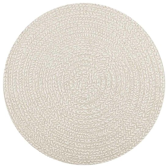 Vloerkleed Zizur Binnen En Buiten Jute Look Cr&egrave;me &Oslash; 120 cm Rond
