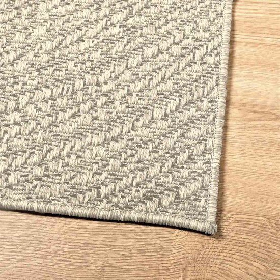 Vloerkleed Zizur Room Binnen En Buiten Jute Look Cr&egrave;me 240 x 340 cm Rond