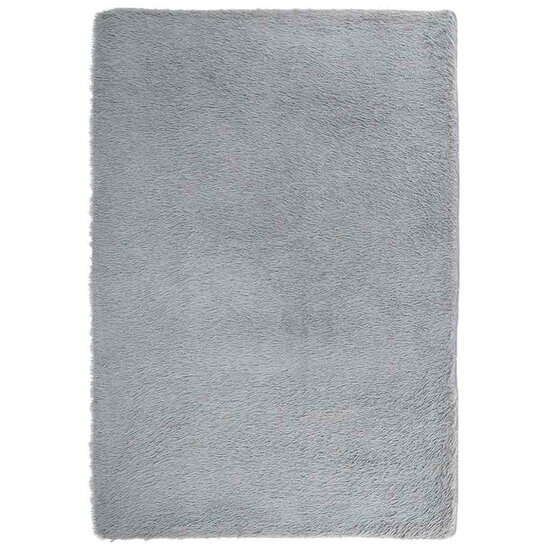 Hoogpolig Vloerkleed Navarra Polyester Zilvergrijs 200 x 290 cm Rechthoekig