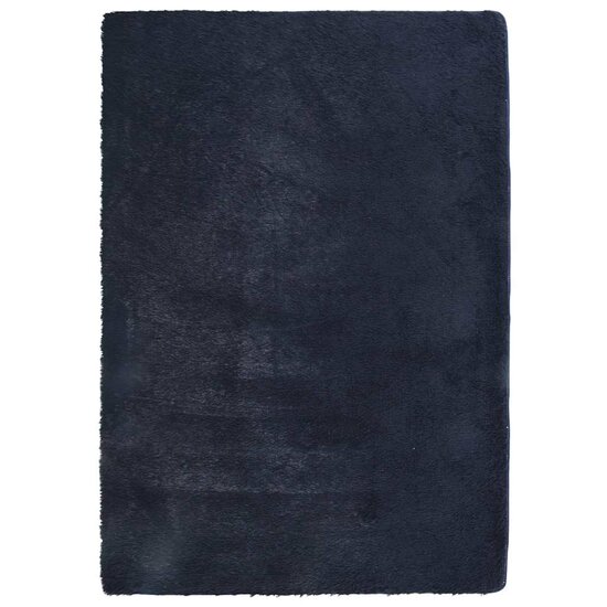 Hoogpolig Vloerkleed Navarra Polyester Marineblauw 120 x 170 cm Rechthoekig