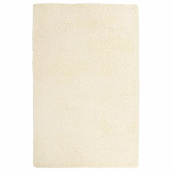 Hoogpolig Vloerkleed Navarra Polyester Kleurig Cr&egrave;me 130 x 200 cm Rechthoekig