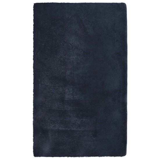 Hoogpolig Vloerkleed Navarra Polyester Marineblauw 80 x 150 cm Rechthoekig