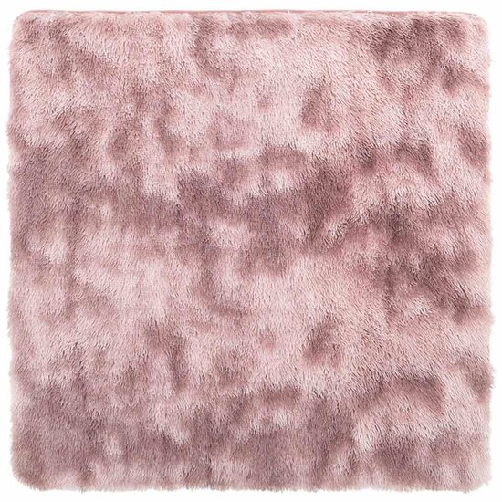 Hoogpolig Vloerkleed Navarra Polyester Stoffig Roze Dusty Pink 160 x 160 cm Vierkant