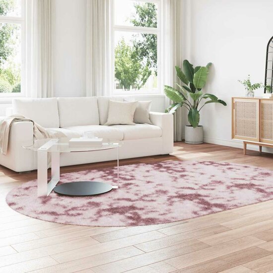 Hoogpolig vloerkleed NAVARRA 300x200 cm polyester stoffig roze