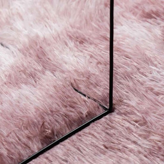 Hoogpolig vloerkleed NAVARRA 300x200 cm polyester stoffig roze