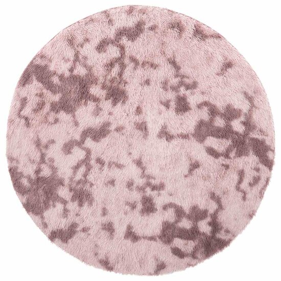 Hoogpolig vloerkleed NAVARRA 200x200 cm polyester stoffig roze