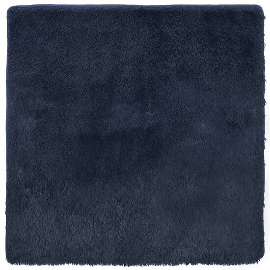 Hoogpolig vloerkleed NAVARRA 240x240 cm polyester marineblauw