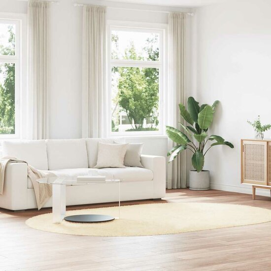 Hoogpolig vloerkleed NAVARRA 300x200 cm polyester cr&egrave;mekleurig
