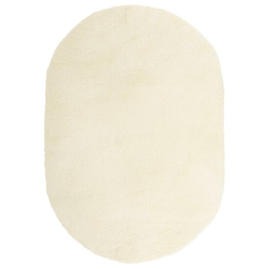 Hoogpolig vloerkleed NAVARRA 300x200 cm polyester cr&egrave;mekleurig
