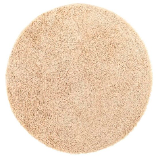 Hoogpolig vloerkleed NAVARRA 160x160 cm polyester beige