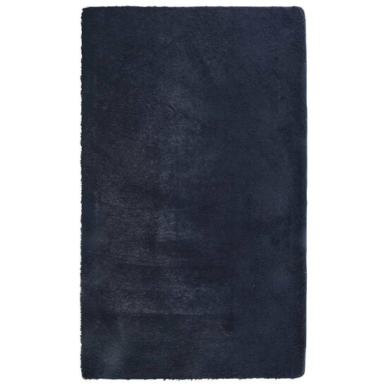 Hoogpolig vloerkleed NAVARRA 60x100 cm polyester marineblauw