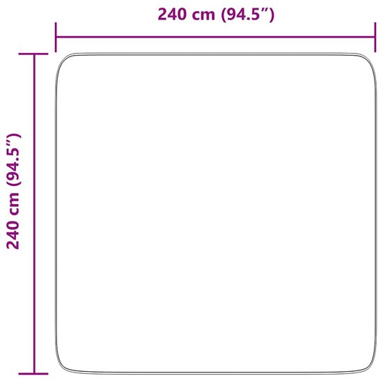 Hoogpolig vloerkleed NAVARRA 240x240 cm polyester beige