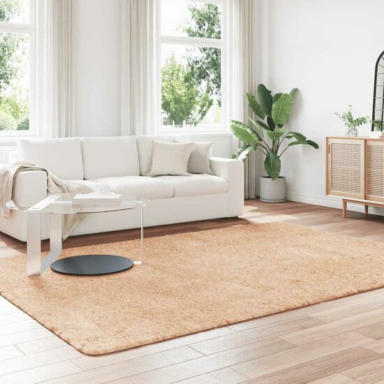 Hoogpolig vloerkleed NAVARRA 200x290 cm polyester beige