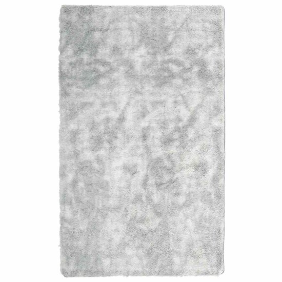 Hoogpolig vloerkleed NAVARRA 80x150 cm polyester lichtgrijs
