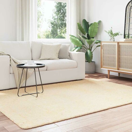 Hoogpolig vloerkleed NAVARRA 160x230 cm polyester cr&egrave;mekleurig