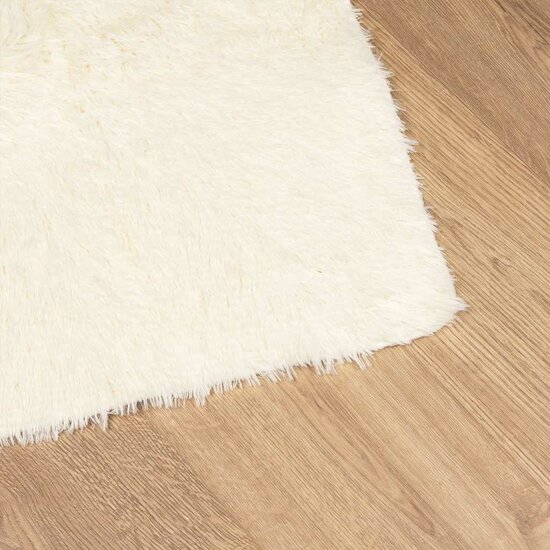 Hoogpolig vloerkleed NAVARRA 160x230 cm polyester cr&egrave;mekleurig