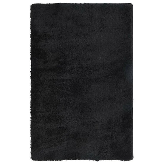 Hoogpolig vloerkleed NAVARRA 130x200 cm polyester zwart