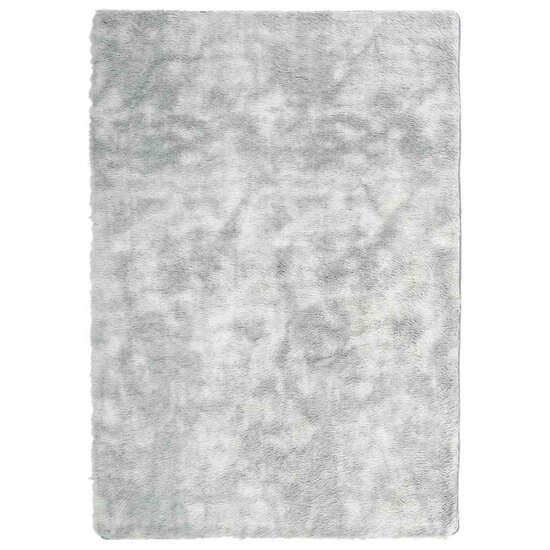 Hoogpolig vloerkleed NAVARRA 120x170 cm polyester lichtgrijs