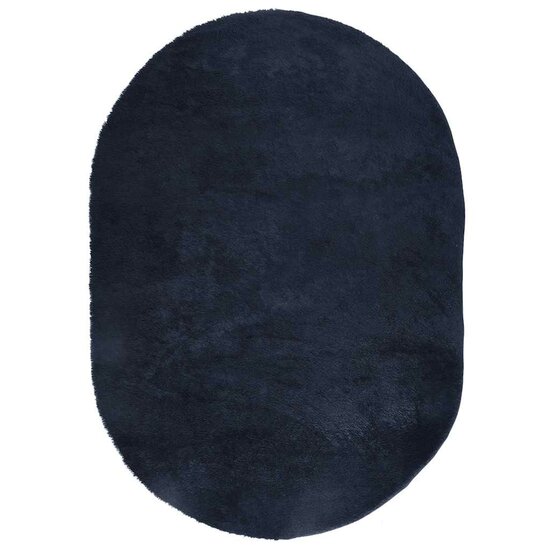 Hoogpolig Vloerkleed Navarra Polyester Marineblauw 300 x 200 cm ovaal