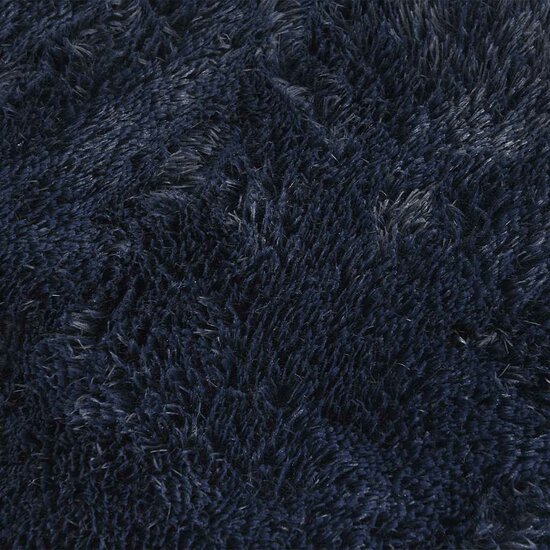 Hoogpolig Vloerkleed Navarra Polyester Marineblauw 120 x 120 cm Rond