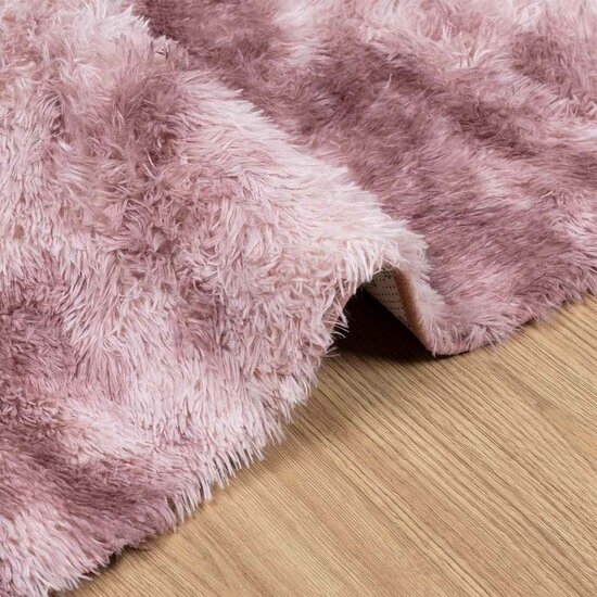 Hoogpolig Vloerkleed Navarra Polyester Stoffig Roze Dusty Pink 240 x 240 cm Vierkant