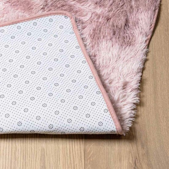 Hoogpolig Vloerkleed Navarra Polyester Stoffig Roze Dusty Pink 240 x 240 cm Vierkant