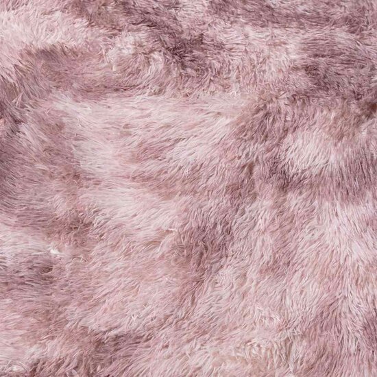 Hoogpolig Vloerkleed Navarra Polyester Stoffig Roze Dusty Pink 160 x 160 cm Rond