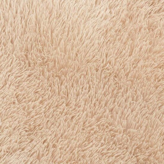 Hoogpolig Vloerkleed Navarra Polyester Beige 120 x 120 cm Vierkant